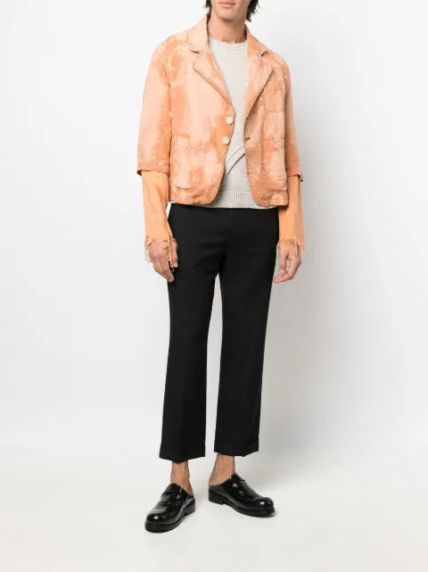 Edward Cuming cropped sleeve bleach blazer