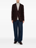 Eleventy check-pattern notched-lapels blazer