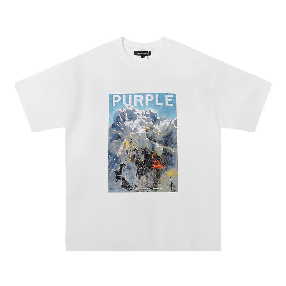 Purple Brand Multi‑Graphic Ink Wash Print Oversized Tee Multi‑Style