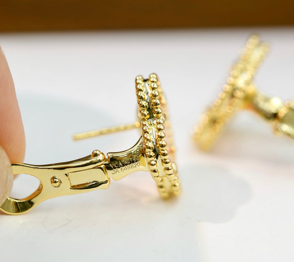 Van Cleef & Arpels-Style Clover Stud Earrings